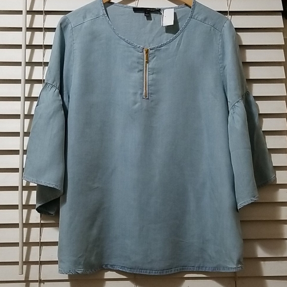 Harve Benard Tops - HARVÈ BENARD PACIFIC BLUE BELL SLEEVE TOP L NWT